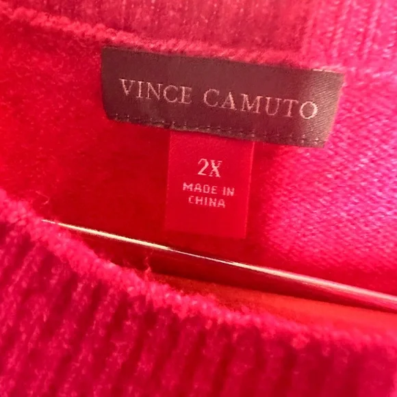 Vince Camuto Pink Sweater Soft Cozy Plus 2X - Picture 3 of 5